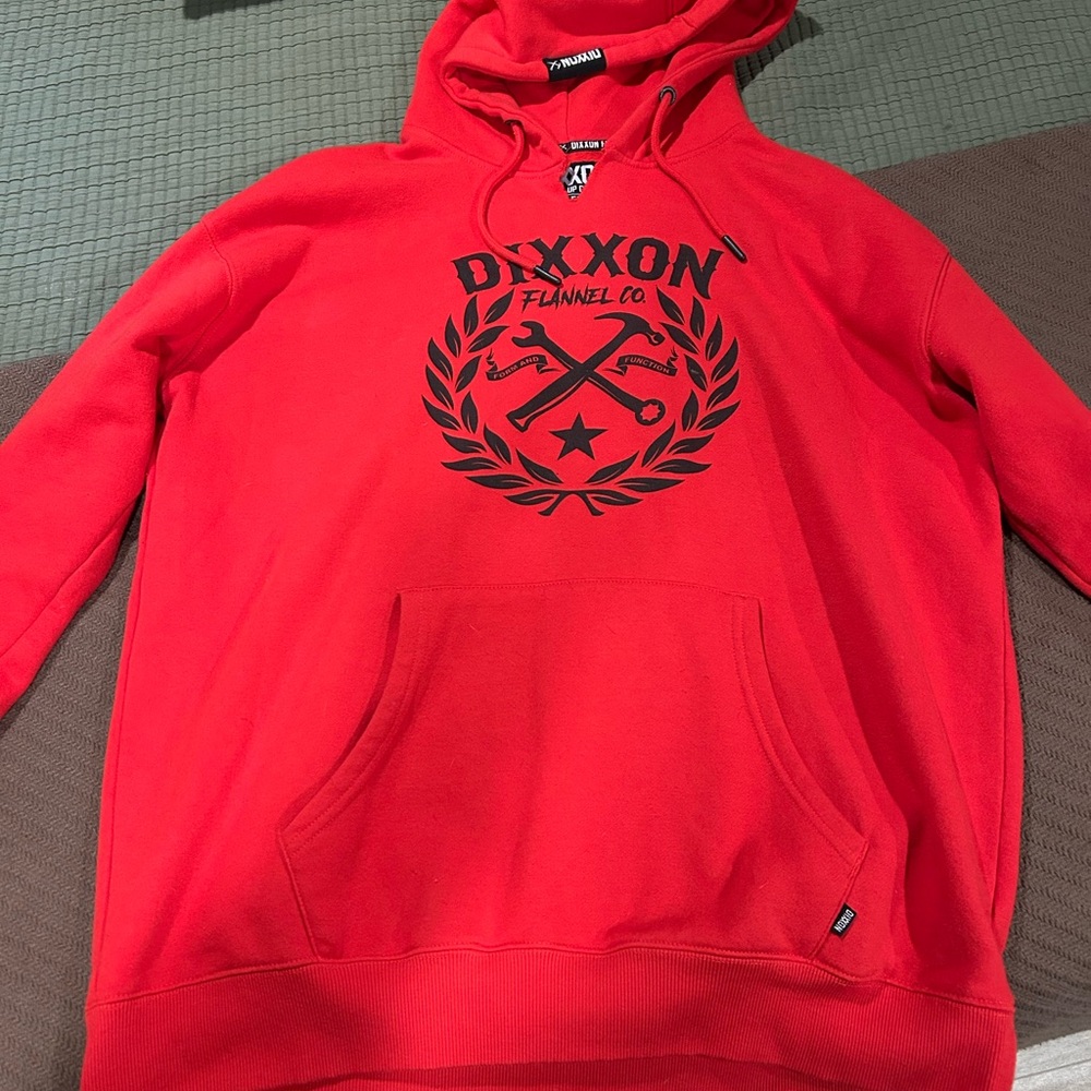DIXXON Red Hoodie with Black Logo